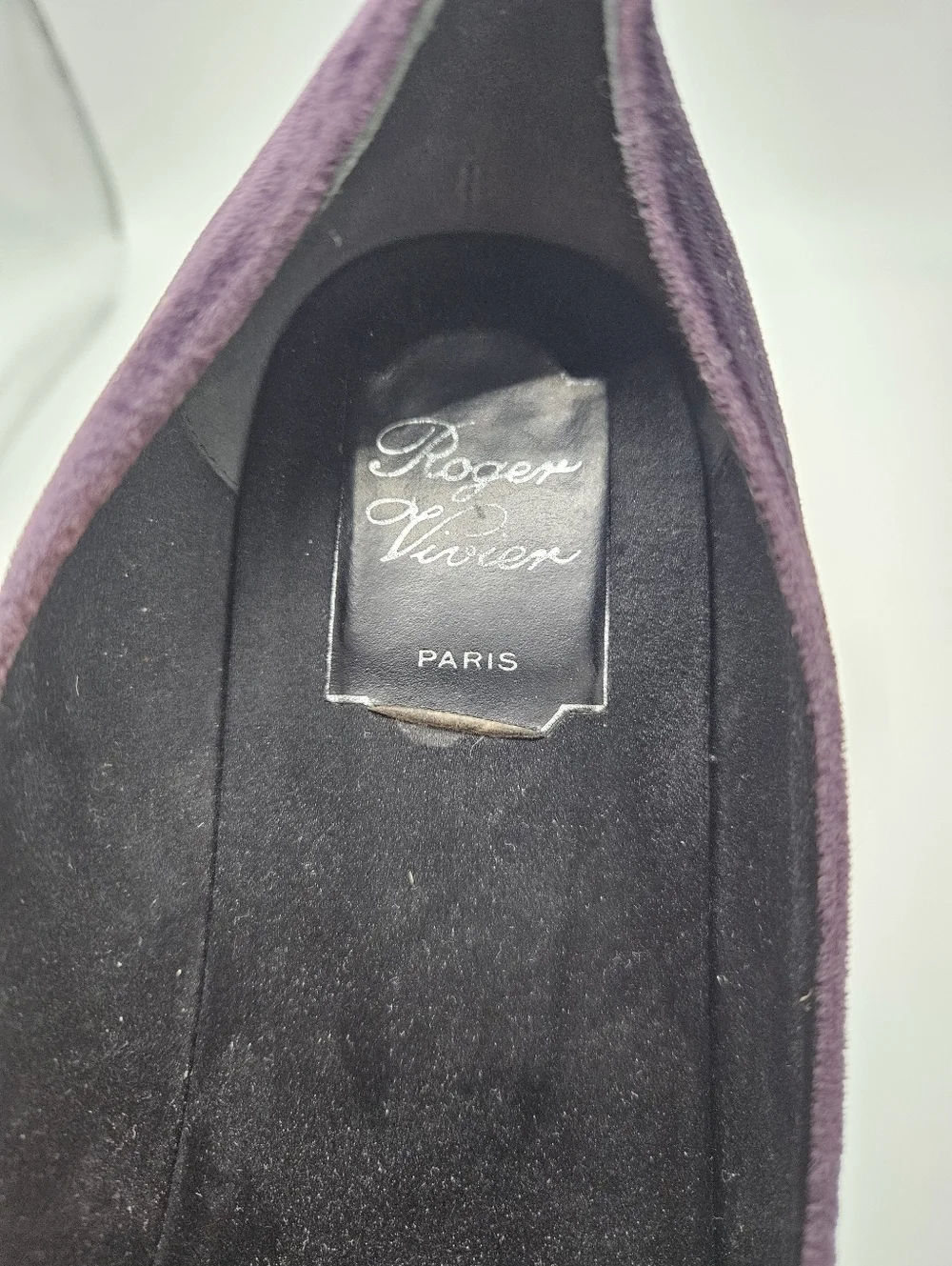 Roger Vivier Belle Vivier Ballerinas purple velvet estimated size 9.5 to 10